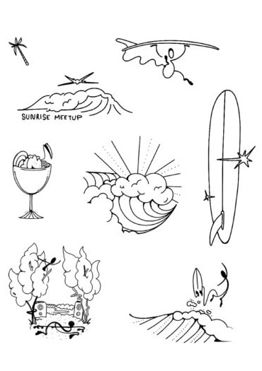 Flash sheet: fale, deska, Sunrise Meetup